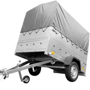 BRK -Remorque simple essieu 200x106 avec bâche haute, arceau, rehausses de ridelles et roue jockey - Garden Trailer 200 KIPP