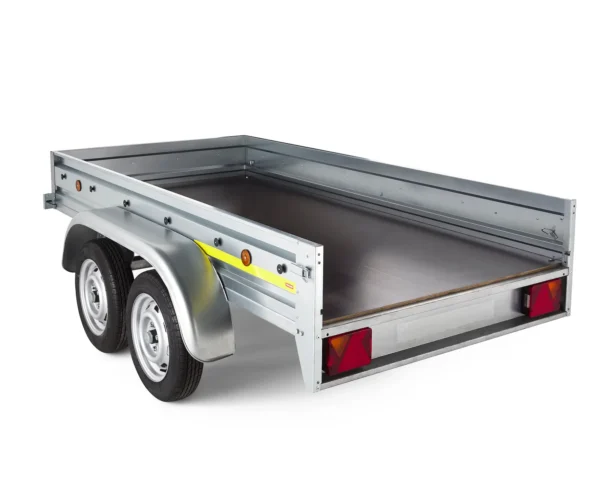 BRK -Remorque double essieux Trigano TR901522 280kg + roue jockey + bâchet et rehausses – Image 2