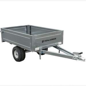 BRK -Remorque agricole simple essieu basculante pour quad tracteur 120x80x30 cm