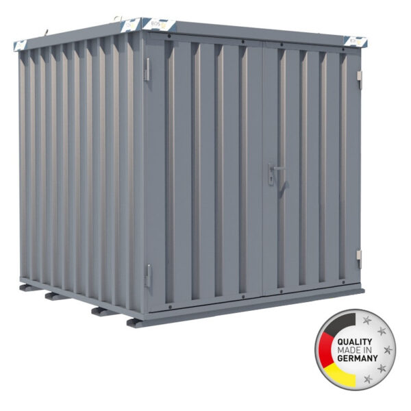 Container chantier - Conteneur de stockage 2m - Bungalow galvanisé démontable - Made in Germany