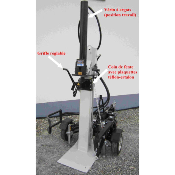 Fendeuse thermique tractable PROFESSIONNELLE 14T – 110cm - 6,5cv – Fendeur remorque – Image 2