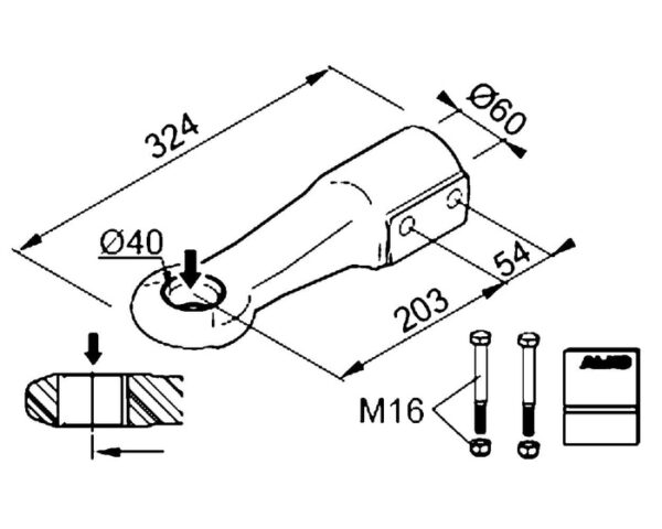 BRK -Anneau d'attelage remorque DIN 2,8VB 351VB AL-KO, diamètre du tube 60 mm – Image 6