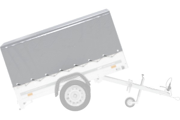 BRK -Bâche haute grise H800 pour Garden Trailer 230 KIPP – Image 4