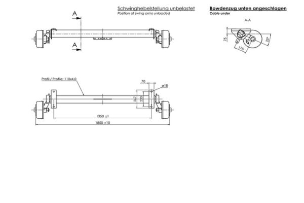 BRK -Essieu freiné AL-KO 1800 kg A1350 5x112 – Image 2