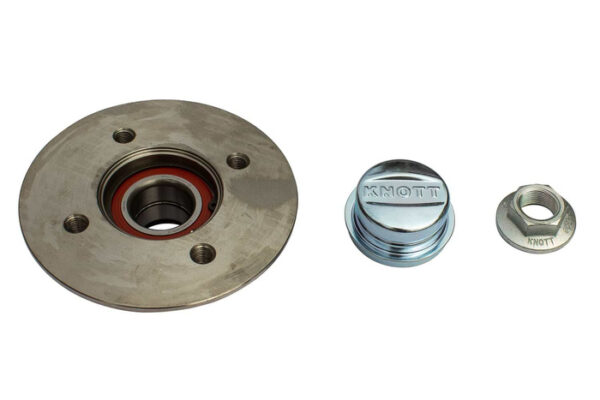 BRK -Moyeu avec roulement pour essieu non freiné KNOTT 4x100, kit de cache-écrous – Image 4