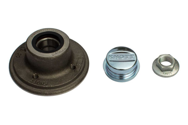 BRK -Moyeu avec roulement pour essieu non freiné KNOTT 4x100, kit de cache-écrous – Image 5