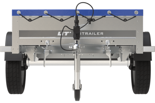 BRK -Remorque Garden Trailer 200 Kipp avec roue jockey et bâche plate bleue – Image 4