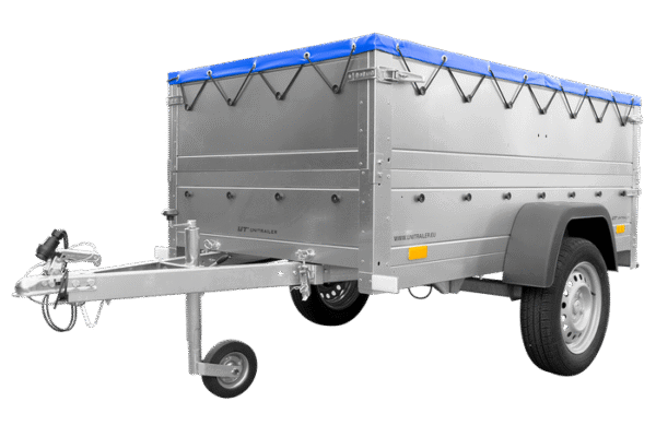 BRK -Remorque neuve 200x106 avec bâche plate, rehausses de ridelles et roue jockey - Garden Trailer 200 KIPP