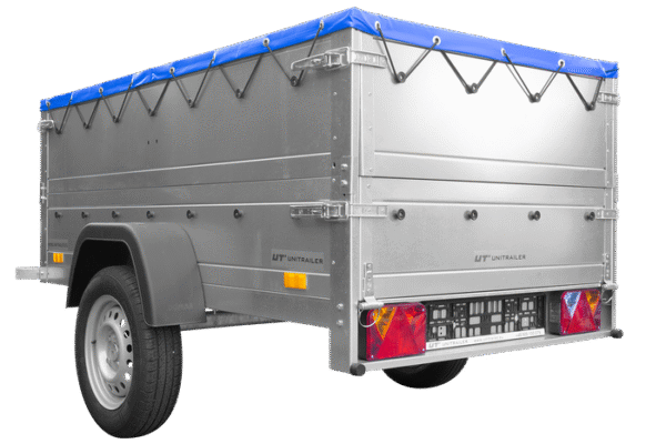 BRK -Remorque neuve 200x106 avec bâche plate, rehausses de ridelles et roue jockey - Garden Trailer 200 KIPP – Image 5