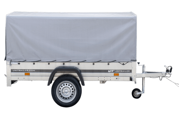 BRK -Remorque routière avec bâche haute, arceau et roue jockey 230x125 Garden Trailer 230 KIPP – Image 2