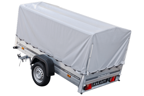 BRK -Remorque routière avec bâche haute, arceau et roue jockey 230x125 Garden Trailer 230 KIPP – Image 3