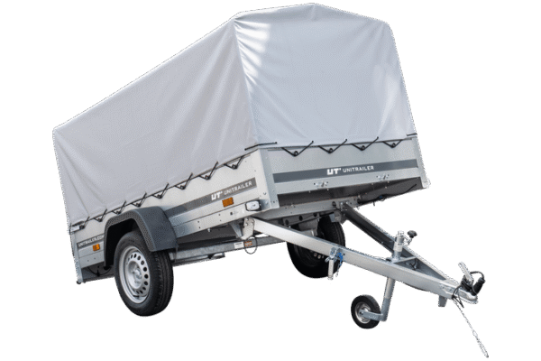 BRK -Remorque routière avec bâche haute, arceau et roue jockey 230x125 Garden Trailer 230 KIPP