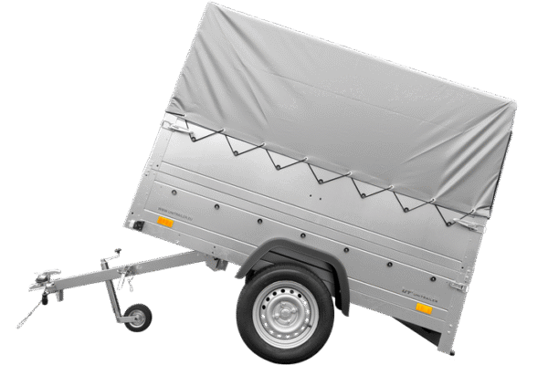 BRK -Remorque simple essieu 200x106 avec bâche haute, arceau, rehausses de ridelles et roue jockey - Garden Trailer 200 KIPP – Image 2