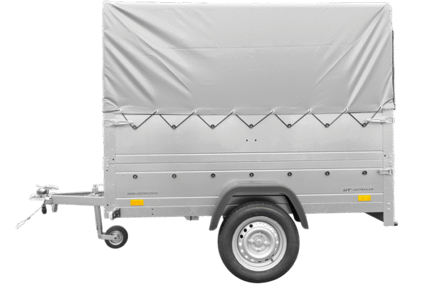 BRK -Remorque simple essieu 200x106 avec bâche haute, arceau, rehausses de ridelles et roue jockey - Garden Trailer 200 KIPP – Image 6