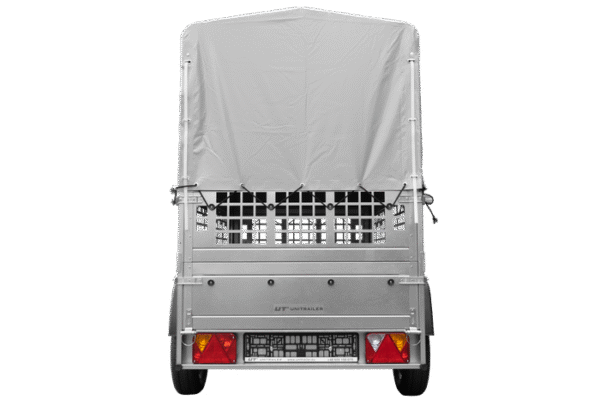 BRK -Remorque tôle Garden Trailer 200 KIPP 200x106 cm [avec rehausses grillagées, bâche haute et arceau] – Image 3