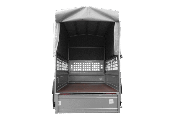 BRK -Remorque tôle Garden Trailer 200 KIPP 200x106 cm [avec rehausses grillagées, bâche haute et arceau] – Image 4