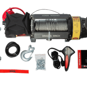 BRK -Treuil électrique Dragon Winch 12V 4082kg avec corde en acier