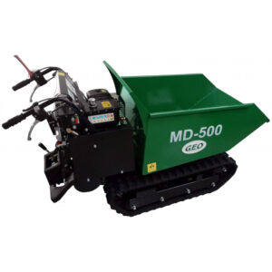 Mini-Dumper chenilles GEO MD500 500kg – Bennage hydraulique 9ch - Démarrage électrique - Vitesse 6+2 – Brouette Transporteur