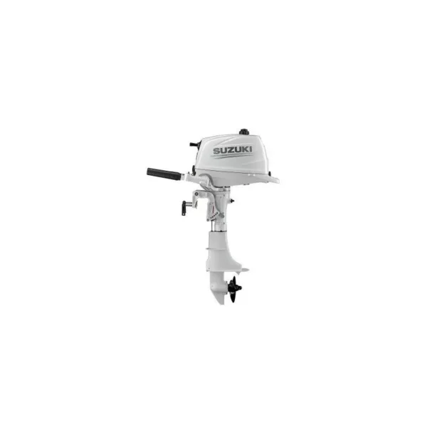Moteur hors-bord 4T SUZUKI 6 cv arbre long BLANC – Image 2