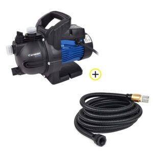 Pack Tuyau d’arrosage Ø15mm 25m + Pompe de Surface 800W + Kit d'Aspiration 7m Ø25mm + Raccords