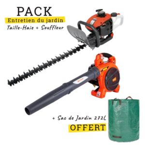 Pack Souffleur + Taille-Haie Thermique KORMAN + Sac de Jardin OFFERT