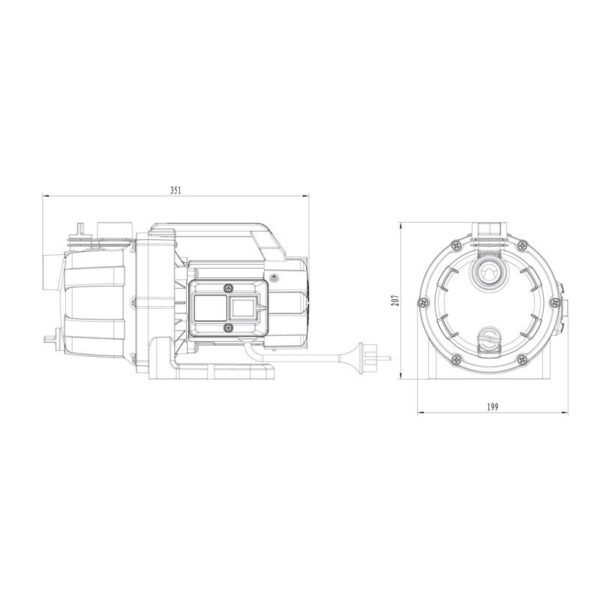 Pompe de Surface 800W Auto amorçante Mc KERSON + Kit d'Aspiration 7m Ø25mm avec Crépine STEINER – Image 6