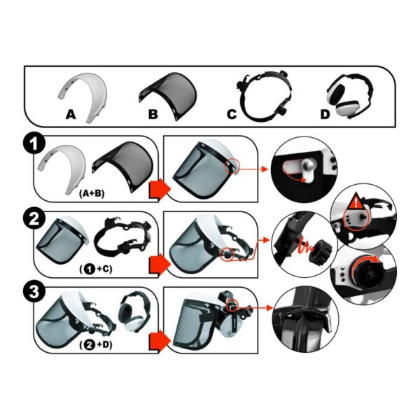 Visière de protection avec casque anti-bruit – Image 2