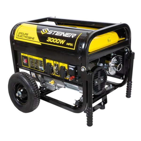 Kit roues et poignées de transport pour groupe électrogène essence 208CC 3000W Max STEINER – Image 6