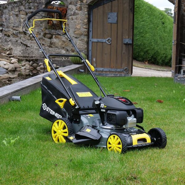 Tondeuse thermique tractée 4 en 1 mulching 51cm moteur HONDA 166 cm³ STEINER – Image 6