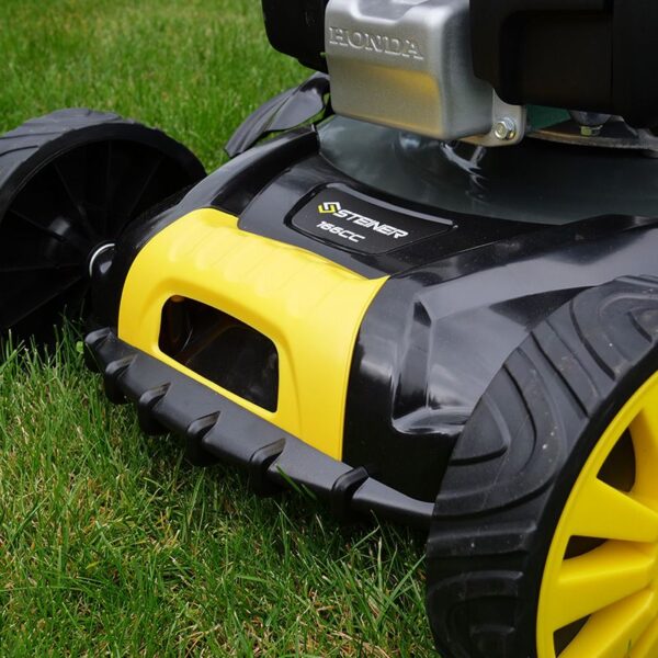 Tondeuse thermique tractée 4 en 1 mulching 51cm moteur HONDA 166 cm³ STEINER – Image 7