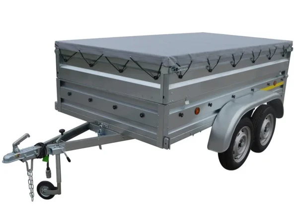 BRK -Remorque double essieux Trigano TR901522 280kg + roue jockey + bâchet et rehausses
