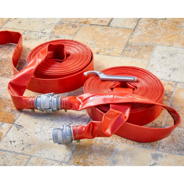 Tuyau de refoulement plat 20m Ø50mm + Raccords Prémontés KORMAN – Image 2