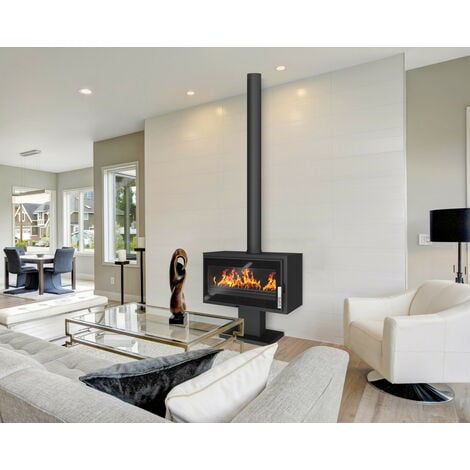 SUPRA Poêle à bois LARRY SUR PIED acier - horizontal - étanche - bûcher - 8,5kW – Image 3