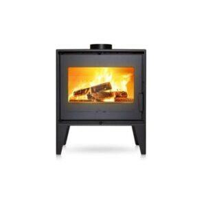 Poele a bois en acier INVICTA Euros - Puissance optimale: 8 kW - Max: 10 kW - Bûches 52 cm, Raccordable, Ecodesign