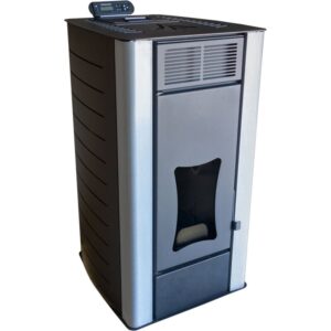 NEMAXX® P18 Poêle à granulés 18 kW jusqu’à 300 m³ – Cheminée électrique [HYDRAULIQUE] – avec mode ECO, Wi-Fi Ready, programmateur hebdomadaire et thermostat de surchauffe – Noir