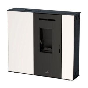 Poêle à granulés extra-plat - BRONPI Lupe 8 kW Blanc