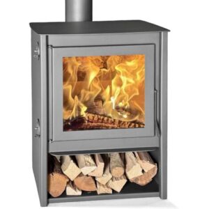 POÊLE A BOIS ECO DESIGN MILANO 11 KW TITANIUM JUAN PANADER0