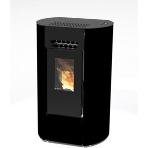 Poêle à granulés oval étanche - FIREMATIC O9 Noir