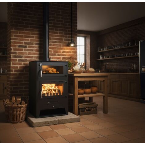 FOGARIS Poêle à Bois avec FOUR SARMIRA – modèle VERMICULITE 12kW – Image 3