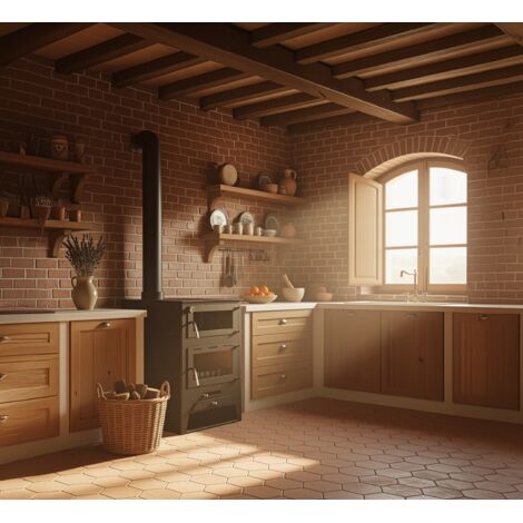 FOGARIS Poêle à Bois avec FOUR SARMIRA – modèle VERMICULITE 12kW – Image 4