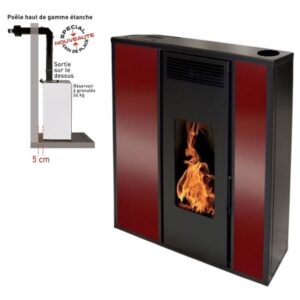 Pack Poêle à granules TESSA 10 Etanche sortie Concentrique