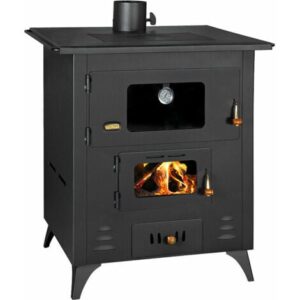 Poêle à bois en fonte avec four et plaques de cuisson Prity FR 14 KW
