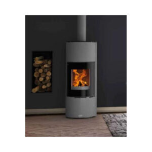 Poêle bois bûche GODIN Terrasson 8Kw - Gris